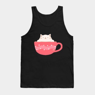 cat and coffee Tank Top